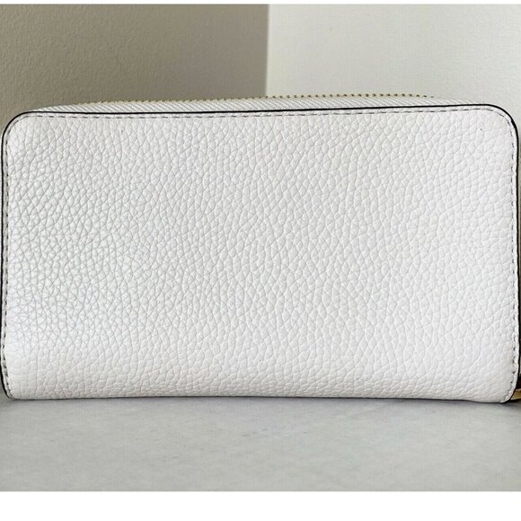 New Michael Kors Jet Set Travel Large Flat Wallet Leather Light Cream / Gift Box - Picture 3 of 6